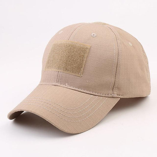 BASEBALL CAP W/ VELCRO PANELS - MILITARY BEIGE - NeonSales {{ shop.shopifyCountryName }}
