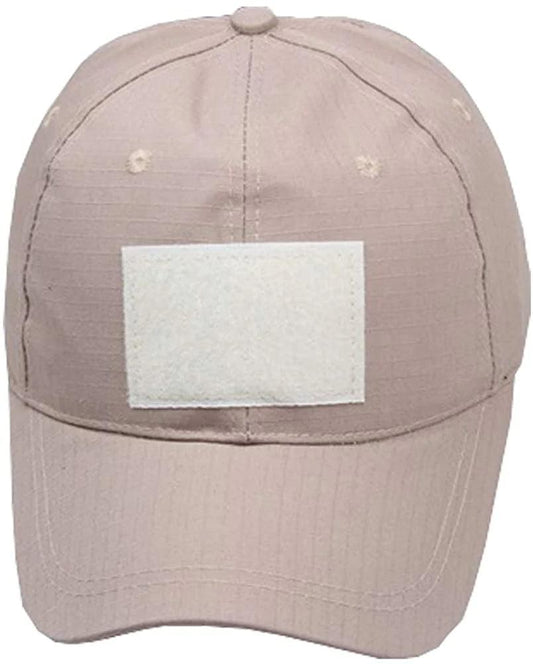 BASEBALL CAP W/ VELCRO PANELS - MILITARY BEIGE - NeonSales {{ shop.shopifyCountryName }}