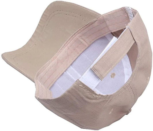 BASEBALL CAP W/ VELCRO PANELS - MILITARY BEIGE - NeonSales {{ shop.shopifyCountryName }}
