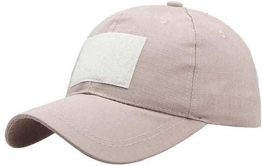 BASEBALL CAP W/ VELCRO PANELS - MILITARY BEIGE - NeonSales {{ shop.shopifyCountryName }}