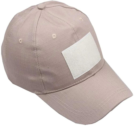 BASEBALL CAP W/ VELCRO PANELS - MILITARY BEIGE - NeonSales {{ shop.shopifyCountryName }}