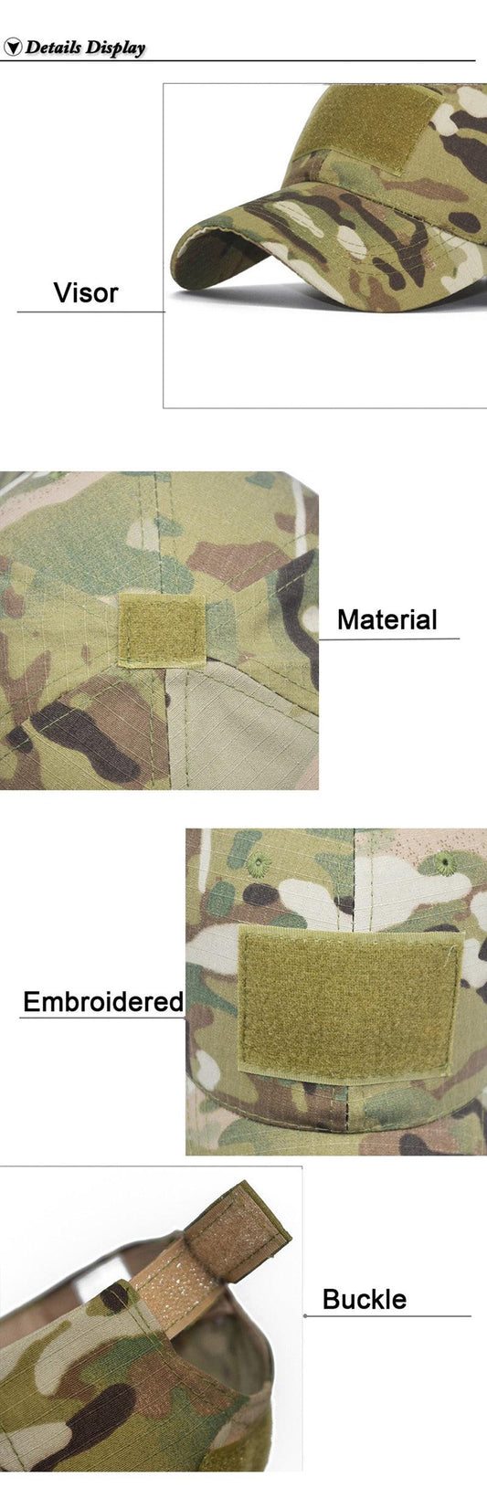 BASEBALL CAP W/ VELCRO PANELS - MULTICAM - NeonSales {{ shop.shopifyCountryName }}