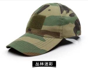 BASEBALL CAP W/ VELCRO PANELS - WOODLAND CAMO - NeonSales South Africa