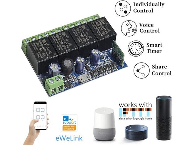 SONOFF 4 CHANNEL WIFI W/L RELAY 10A - NeonSales {{ shop.shopifyCountryName }}