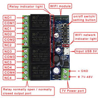 SONOFF 4 CHANNEL WIFI W/L RELAY 10A - NeonSales {{ shop.shopifyCountryName }}