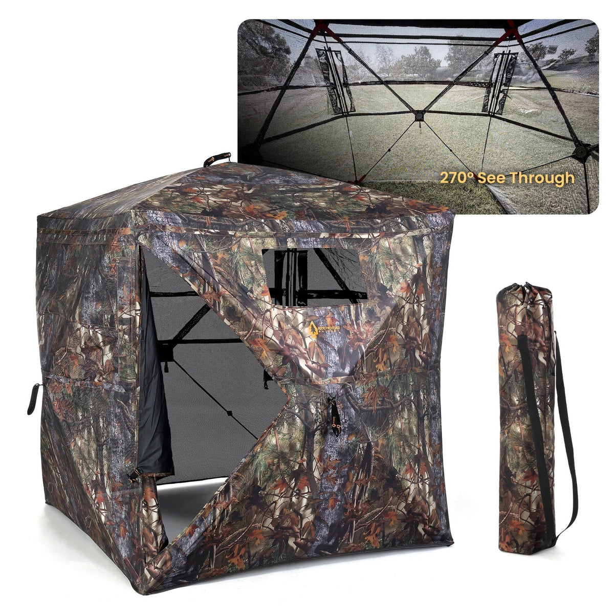 270° VIEW POP UP TENT 2-3 PERSON - CAMO