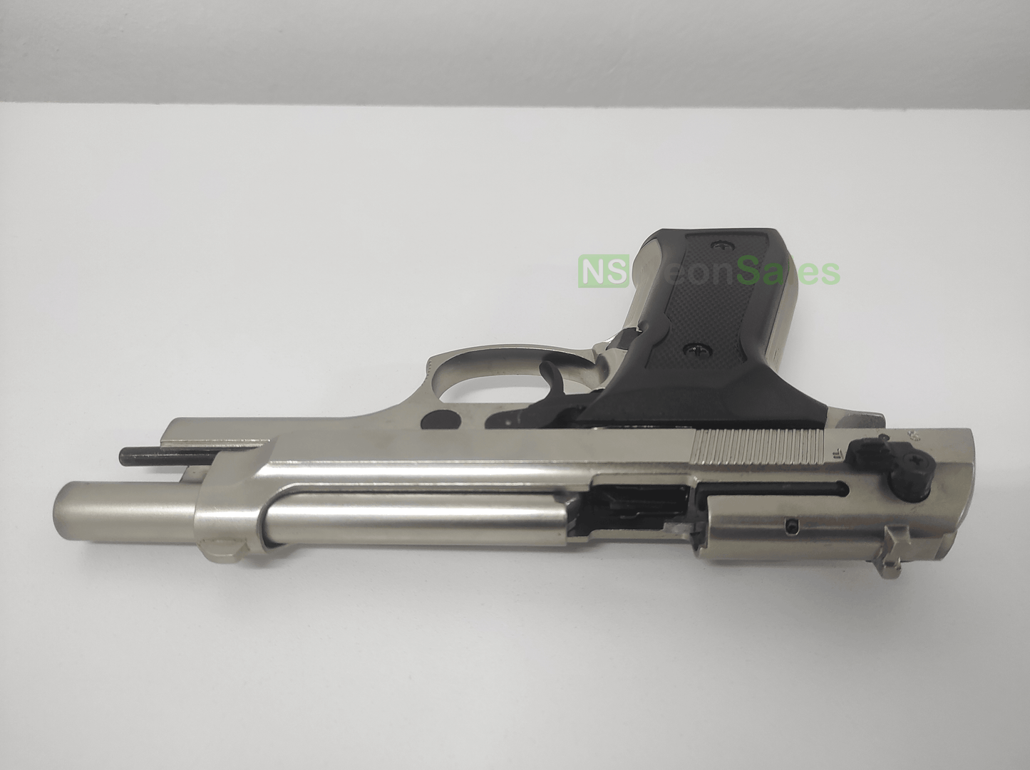 BLOW F92 BLANK GUN - SATIN W/ BLACK GRIPS & TRIM - NeonSales {{ shop.shopifyCountryName }}