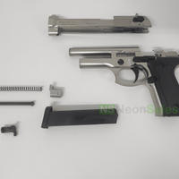 BLOW F92 BLANK GUN - SATIN W/ BLACK GRIPS & TRIM - NeonSales {{ shop.shopifyCountryName }}