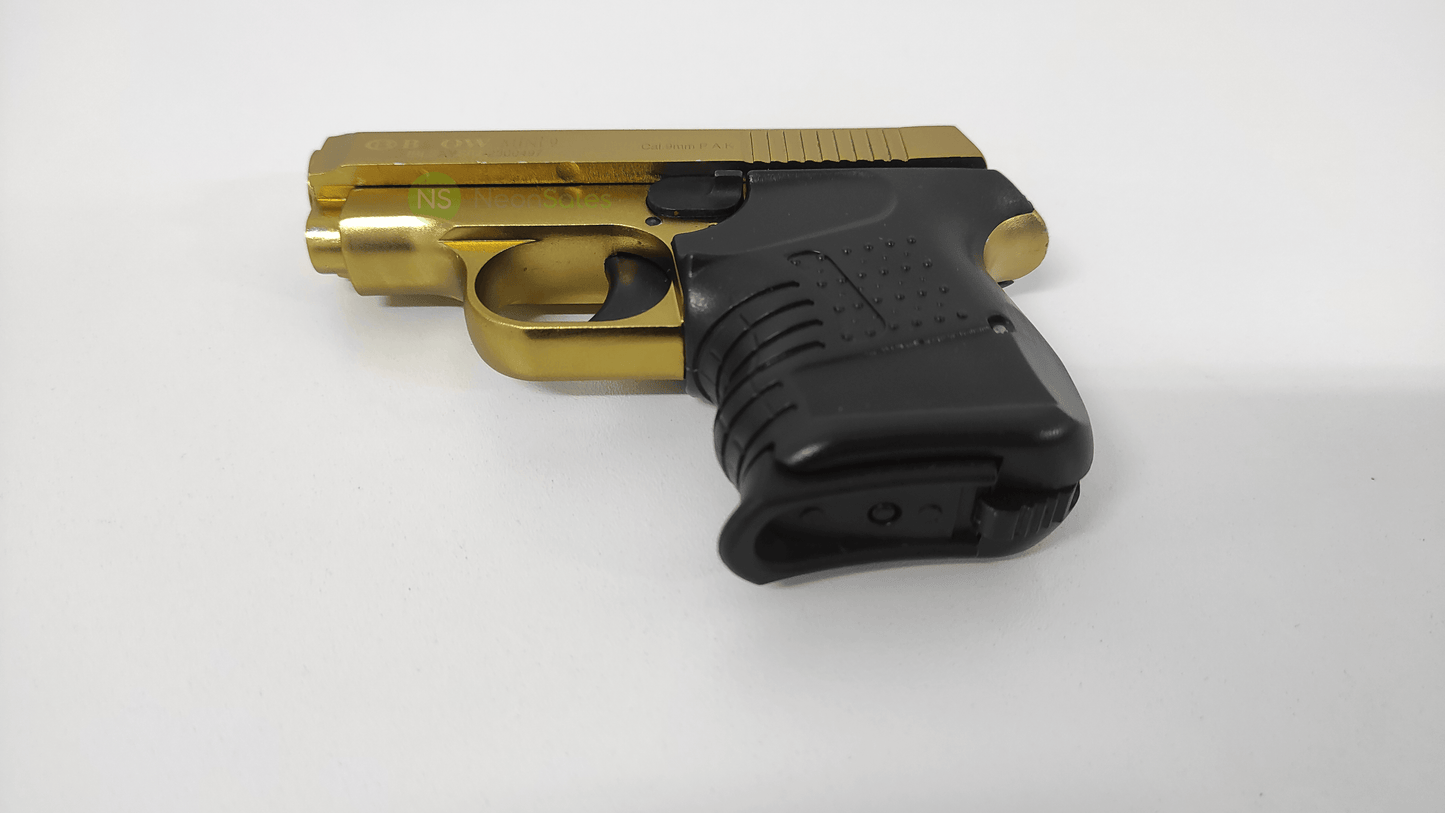 BLOW MINI 9 BLANK GUN - GOLD W/ BLACK GRIPS & - NeonSales {{ shop.shopifyCountryName }}