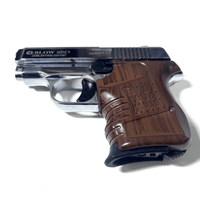 BLOW MINI 9 SHINY CHROME W/BROWN GRIPS + 15 BLANKS - NeonSales {{ shop.shopifyCountryName }}