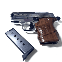 BLOW MINI 9 SHINY CHROME W/BROWN GRIPS + 15 BLANKS - NeonSales {{ shop.shopifyCountryName }}