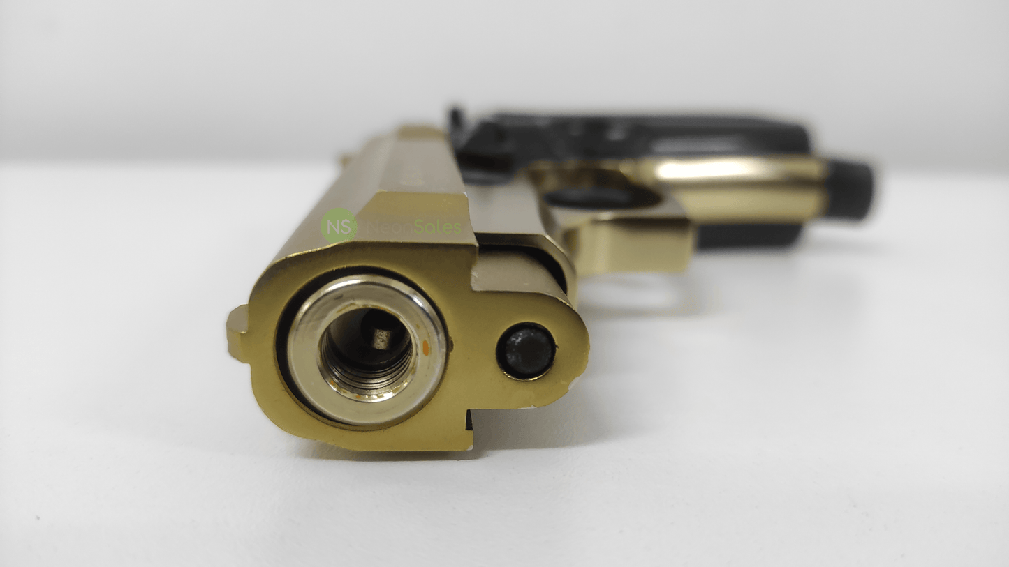 BLOW P29 BLANK GUN - GOLD W/ BLACK GRIPS & TRIM - NeonSales {{ shop.shopifyCountryName }}