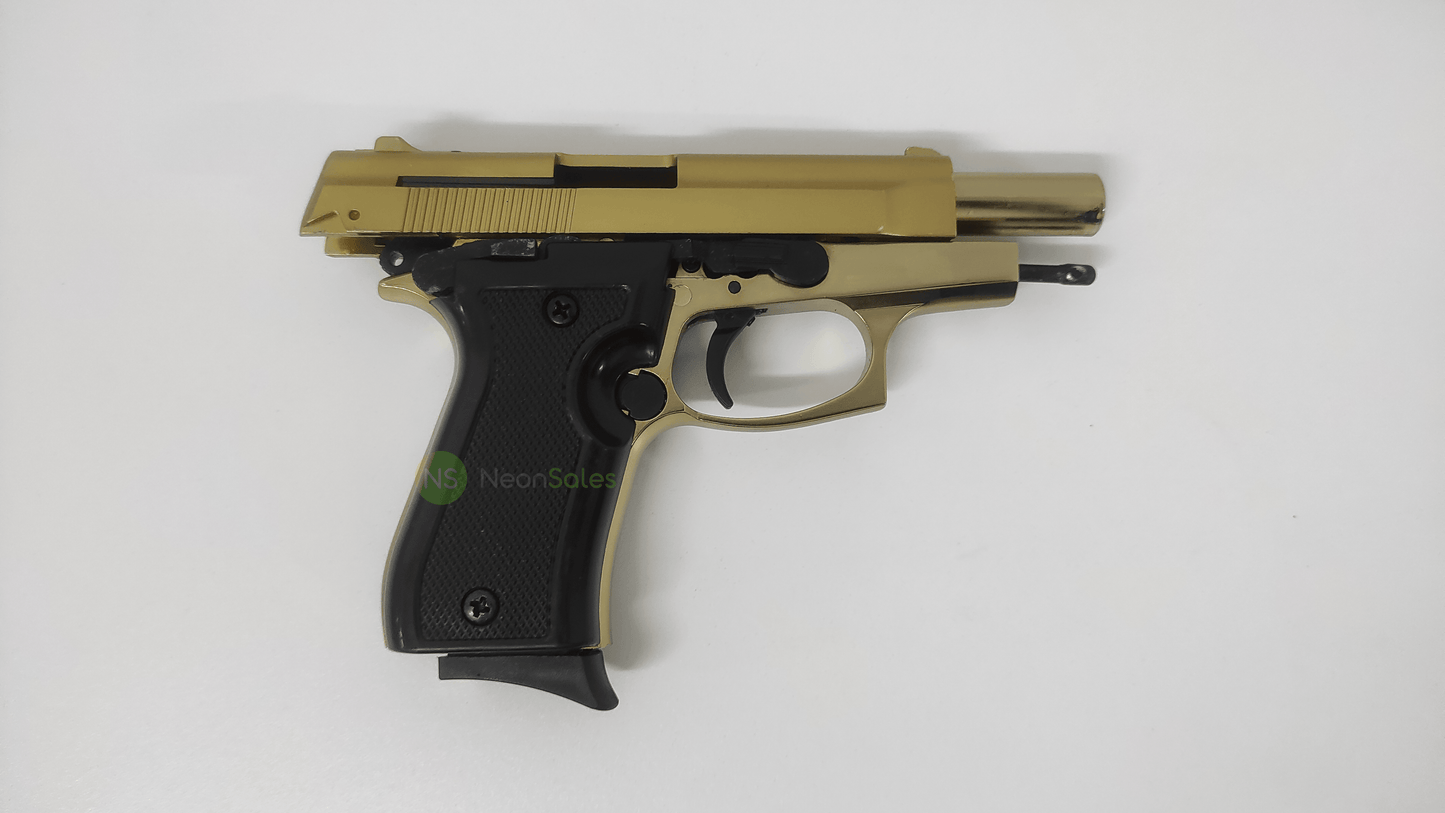 BLOW P29 BLANK GUN - GOLD W/ BLACK GRIPS & TRIM - NeonSales {{ shop.shopifyCountryName }}