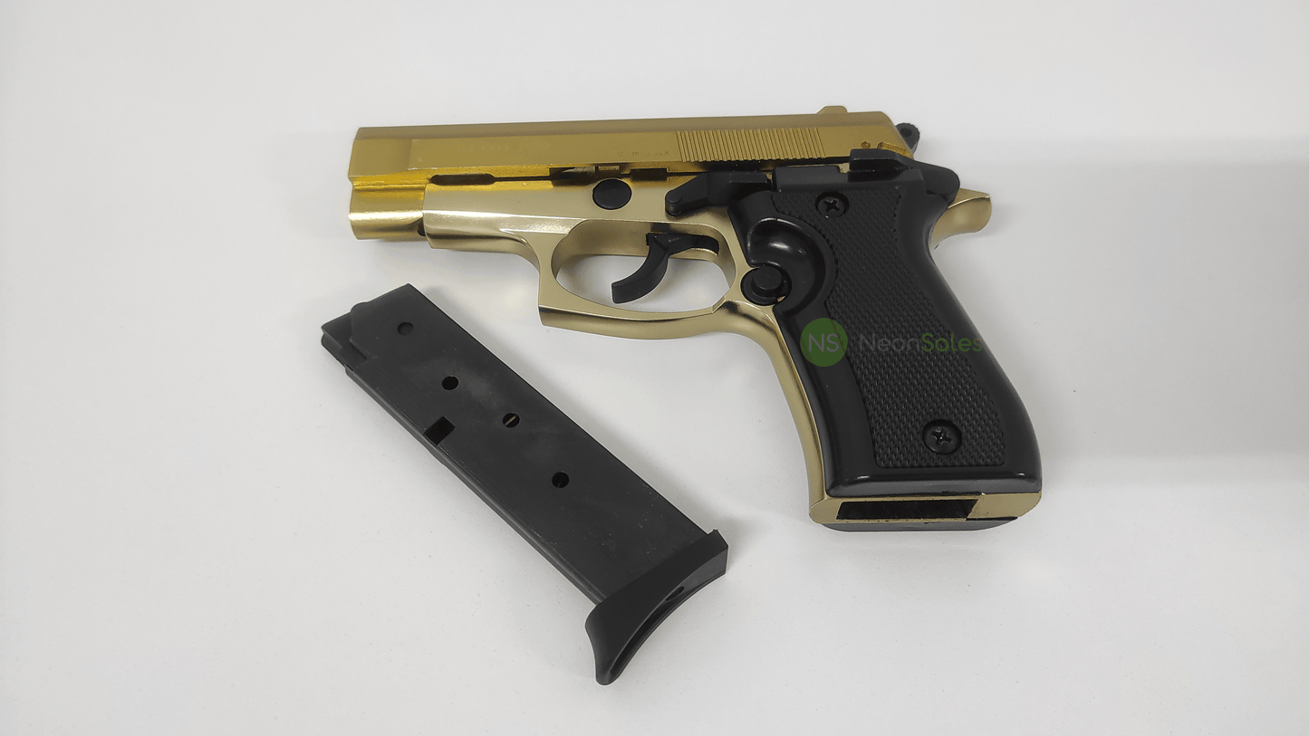 BLOW P29 BLANK GUN - GOLD W/ BLACK GRIPS & TRIM - NeonSales {{ shop.shopifyCountryName }}