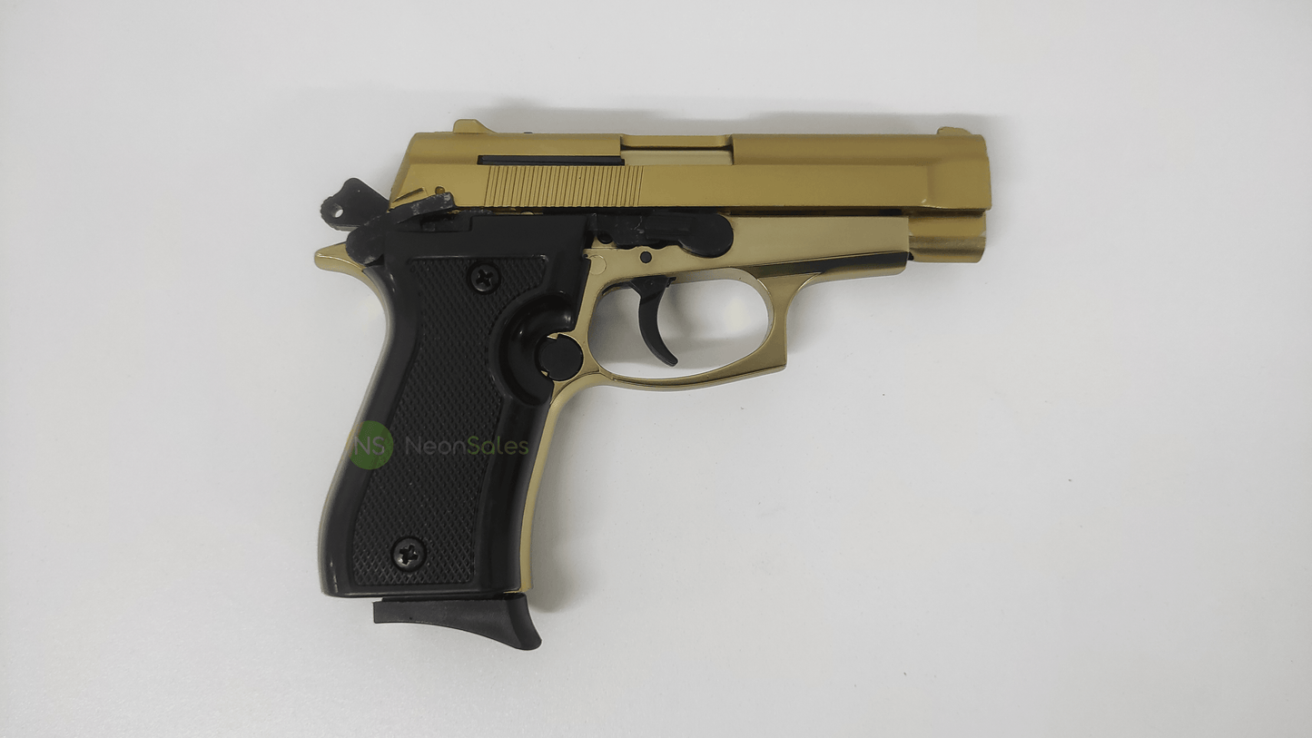 BLOW P29 BLANK GUN - GOLD W/ BLACK GRIPS & TRIM - NeonSales {{ shop.shopifyCountryName }}