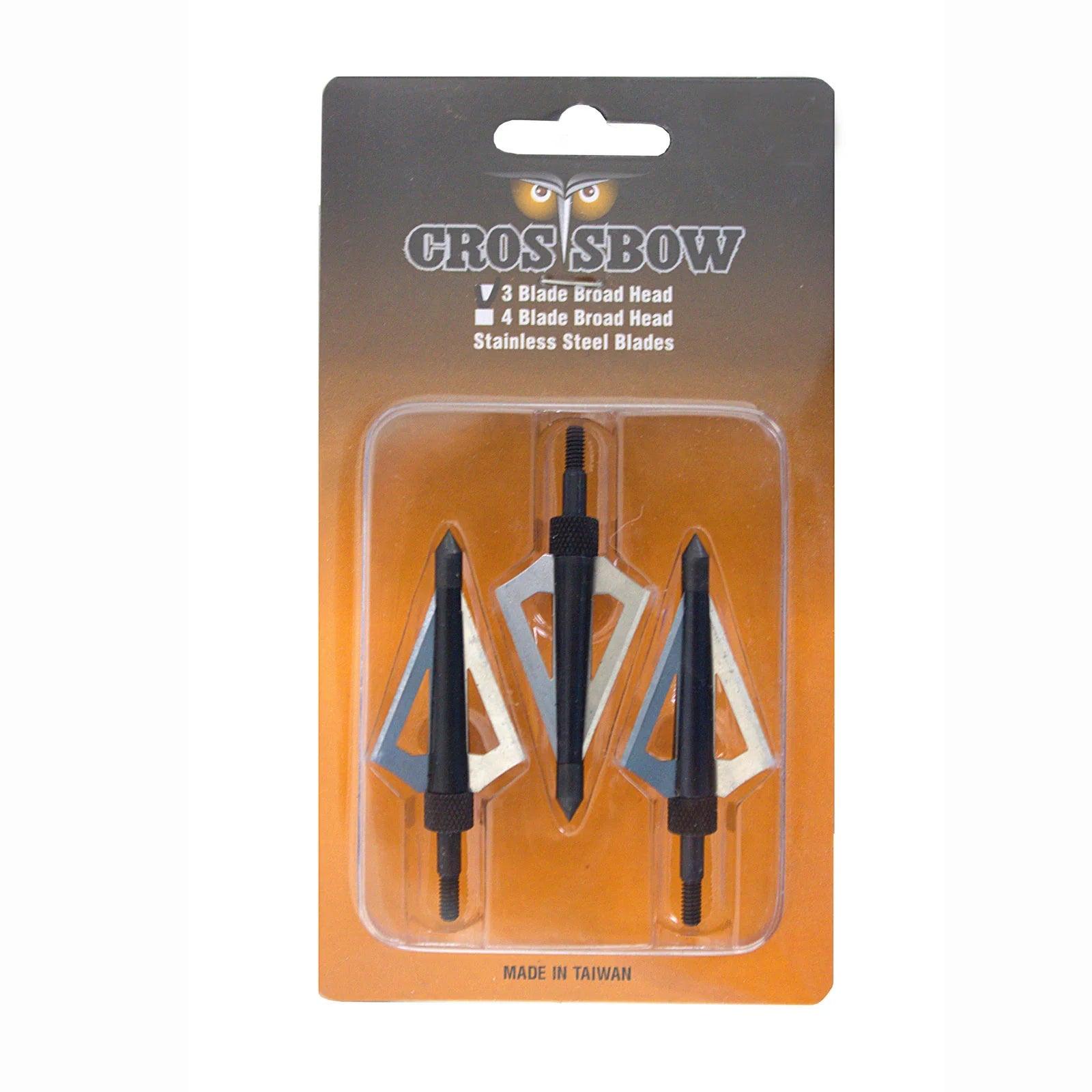 BROADHEAD 3 BLADE ARROW TIPS (3 PACK) - 121.2 GR - NeonSales {{ shop.shopifyCountryName }}