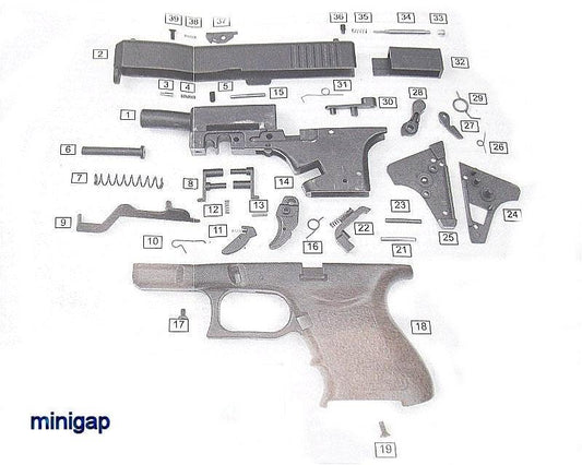 BRUNI MINI GAP (GLOCK 26 REPLICA) BLANK GUN - BLK - NeonSales {{ shop.shopifyCountryName }}