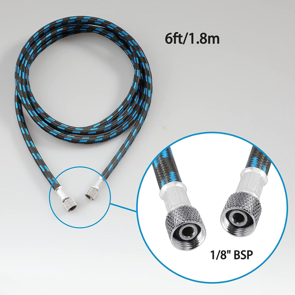 AIR HOSE 1.5M 1/8" BSP MALE TO FEMALE
