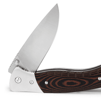 BUCK B836 BRS SELKIRK FOLDING BLK/BRN MICARTA-REG
