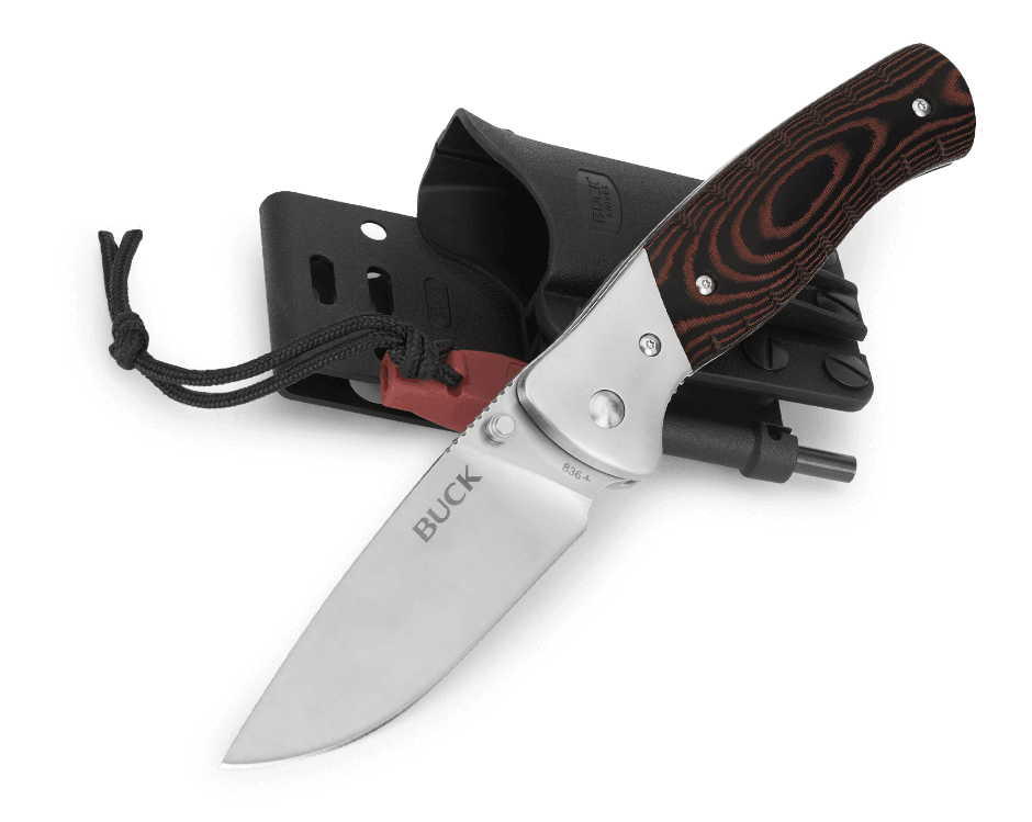 BUCK B836 BRS SELKIRK FOLDING BLK/BRN MICARTA-REG - NeonSales South Africa