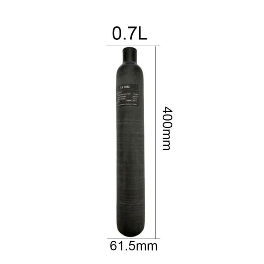 CARBON FIBER 0.7L CYLINDER 300 BAR M18X1.5