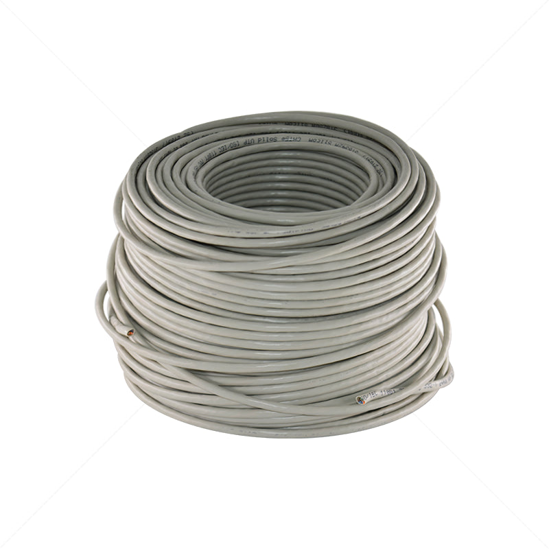 CAT5E UTP SOLID COPPER GREY INDOOR CABLE ROLL 100M - NeonSales {{ shop.shopifyCountryName }}
