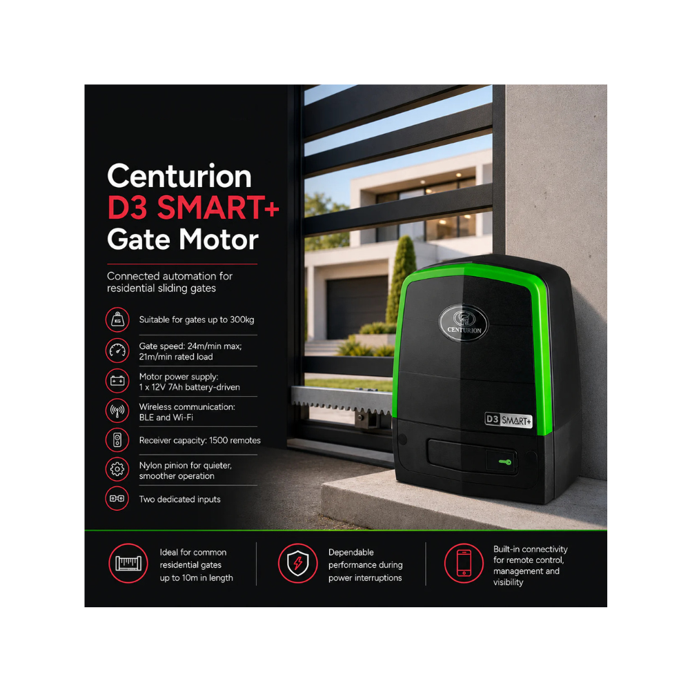 CENTURION D3 SMART+ sliding gate motor front view