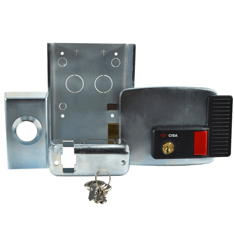 CISA ELECTRIC RIM GATE LOCK LHS W/ BUTTON - INWARD - NeonSales