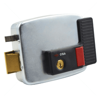 CISA ELECTRIC RIM GATE LOCK LHS W/ BUTTON - OUTWAR - NeonSales {{ shop.shopifyCountryName }}