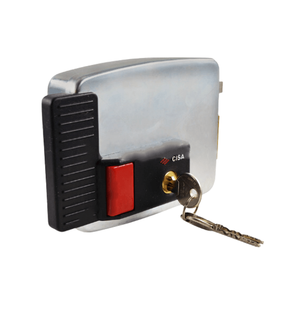 CISA ELECTRIC RIM GATE LOCK RHS W/ BUTTON - INWARD - NeonSales {{ shop.shopifyCountryName }}