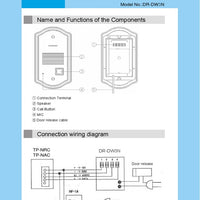 COMMAX DR-DW3N component and wiring diagram from user manual