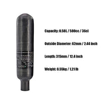 COMPOSITE 0.58L CYLINDER 300BAR M18X1.5