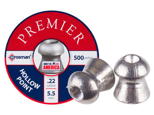 CROSMAN 5.5MM PREMIER HOLLOW POINT 14.3GR - 500'S - NeonSales {{ shop.shopifyCountryName }}