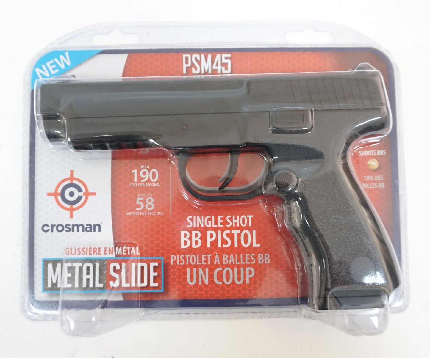 CROSMAN PSM45 SPRING COCKING PISTOL, 4.5MM CAL - NeonSales {{ shop.shopifyCountryName }}