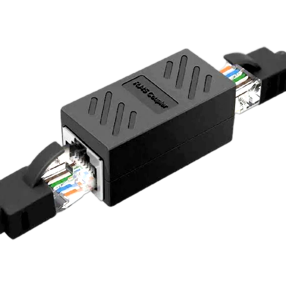 CYBERDYNE RJ45 BACK TO BACK - representative inline coupler with cables
