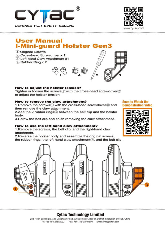 CYTAC I-MINI GUARD GEN 3 CLAW ONLY - NeonSales {{ shop.shopifyCountryName }}