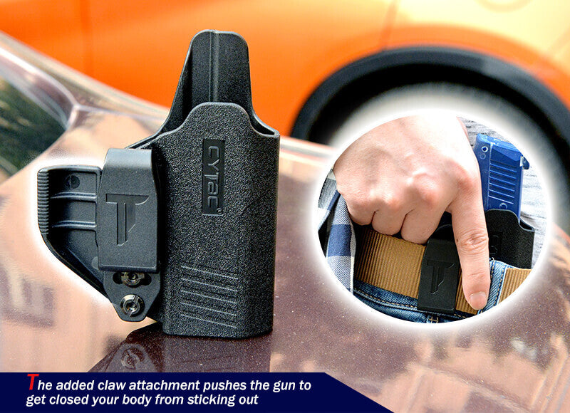 CYTAC I-Mini-Guard Gen3 claw holster concealment view for Taurus G2C and G3C
