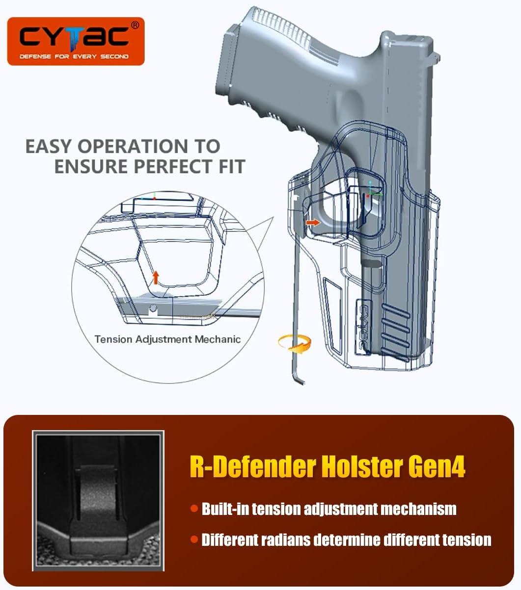 CYTAC R-DEFENDER HOLSTER (G4) - GLOCK 43,43X - NeonSales {{ shop.shopifyCountryName }}