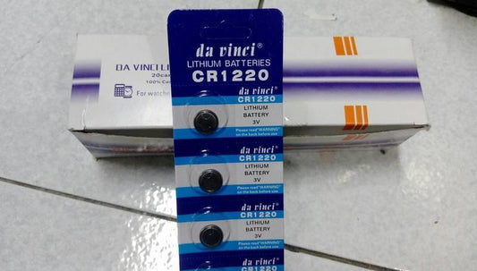 DA VINCI CR1220 BUTTON CELL 3V - EACH - NeonSales {{ shop.shopifyCountryName }}
