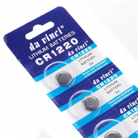 DA VINCI CR1220 BUTTON CELL 3V - EACH - NeonSales {{ shop.shopifyCountryName }}