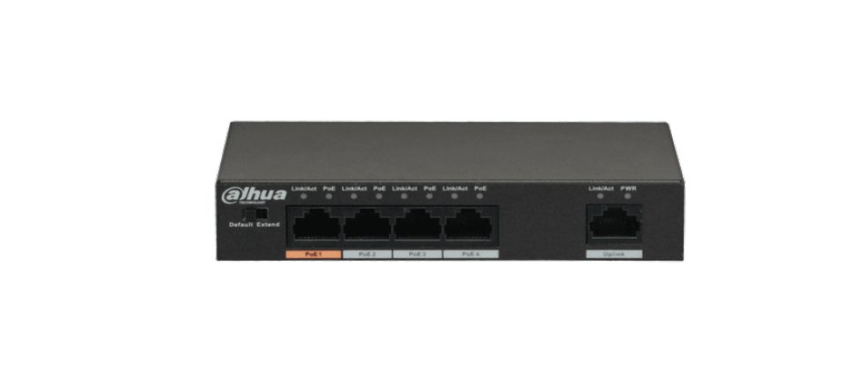 DAHUA 4 PORT 10/100MBPS ETHERNET POE SWITCH - 60W - NeonSales South Africa