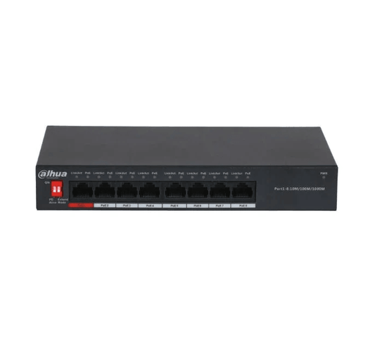DAHUA 8 PORT GIGABIT ETHERNET POE SWITCH - NeonSales {{ shop.shopifyCountryName }}