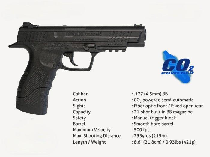 DAISY POWERLINE 415 4.5MM CO2 PISTOL - NeonSales South Africa