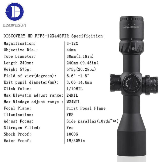 DISCOVERY HD 3-12x44 SFIR (FFP) COMPACT - NeonSales {{ shop.shopifyCountryName }}