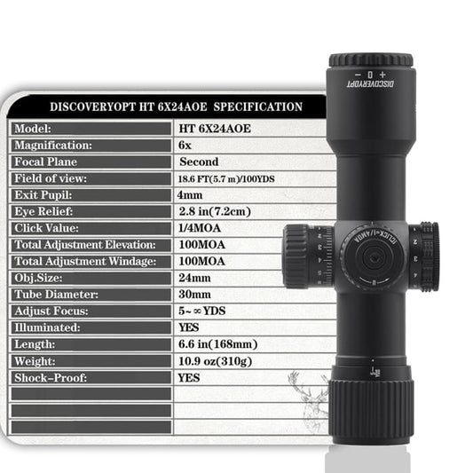 DISCOVERY HT 6X24 AOE IR SCOPE - NeonSales {{ shop.shopifyCountryName }}