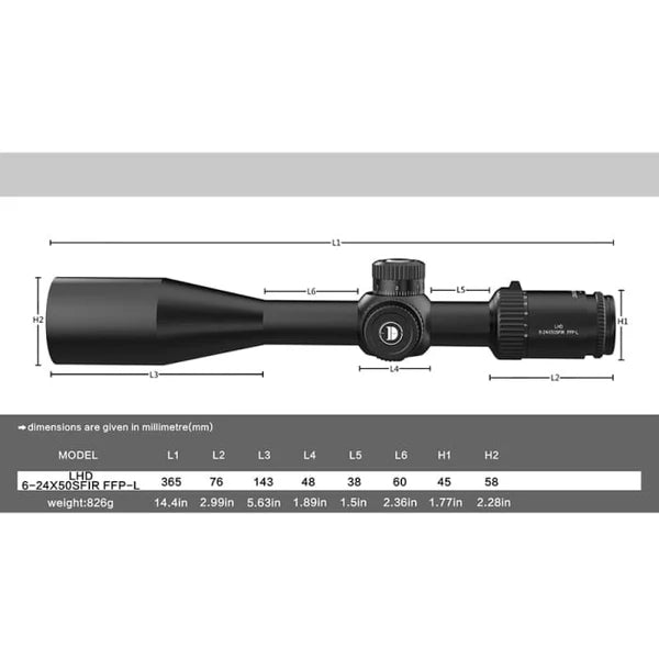 DISCOVERY LHD 6-24X50 SFIR FFP-L SCOPE - NeonSales {{ shop.shopifyCountryName }}