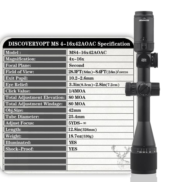 DISCOVERY MS 4-16X42 AOAC SCOPE - NeonSales {{ shop.shopifyCountryName }}