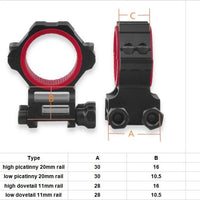 DISCOVERY PICATINNY MOUNT RING SET, 34/30/25MM - NeonSales {{ shop.shopifyCountryName }}