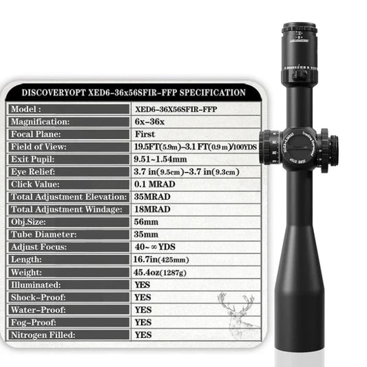 DISCOVERY XED 6-36X56SFIR FFP-MRAD MOA-ZERO STOP - NeonSales {{ shop.shopifyCountryName }}