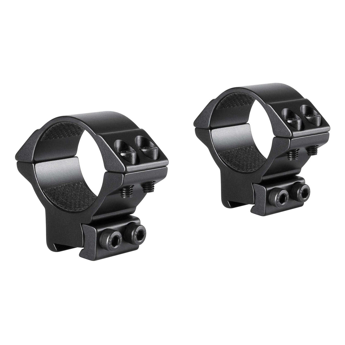 Representative medium-height 30 mm dovetail scope rings alternate view
